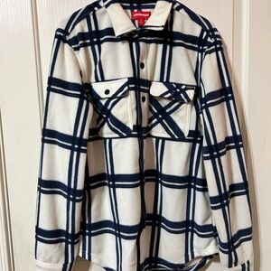 UNIONBAY Blue and White Plaid Shirt